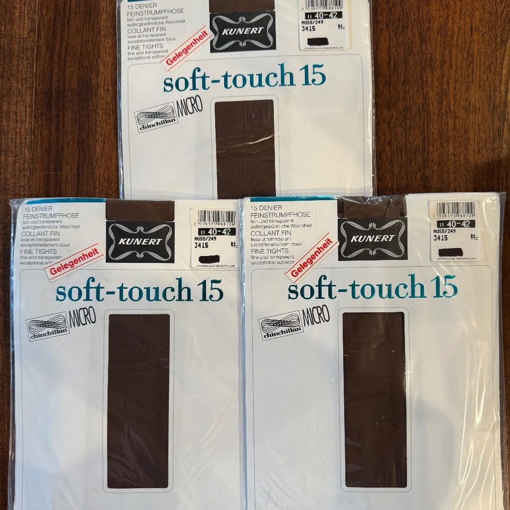 KUNERT, Lot of 3 pairs, Soft-Touch 15; 40-42 Medium, Dark brown